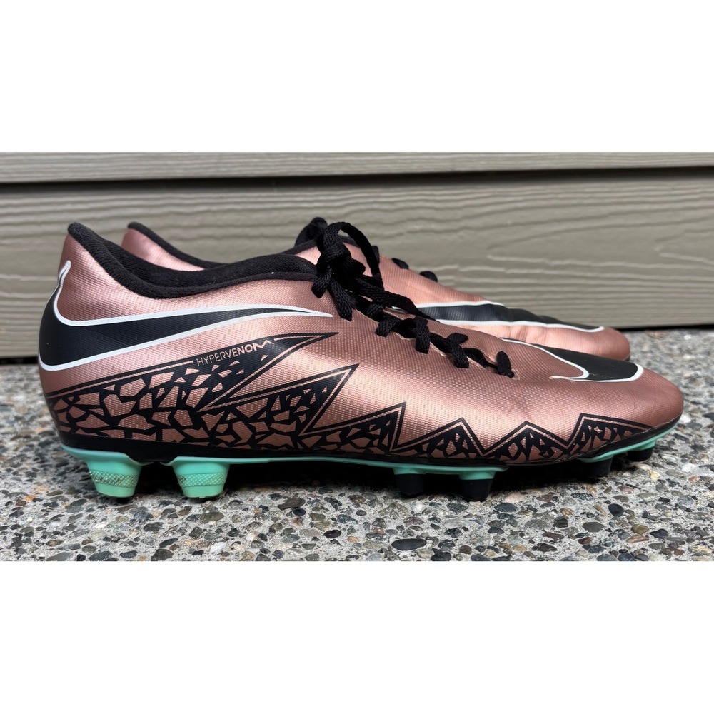 Nike Hypervenom Phade II FG Soccer Cleats Bronze Black‎ 749889-903 Mens 9.5